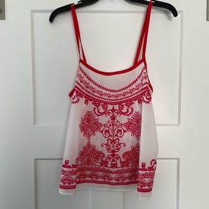 Red and white spaghetti strap cute design